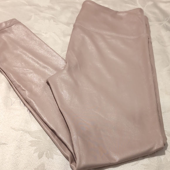 Athleta Shimmering Beige Leggings - Picture 2 of 8